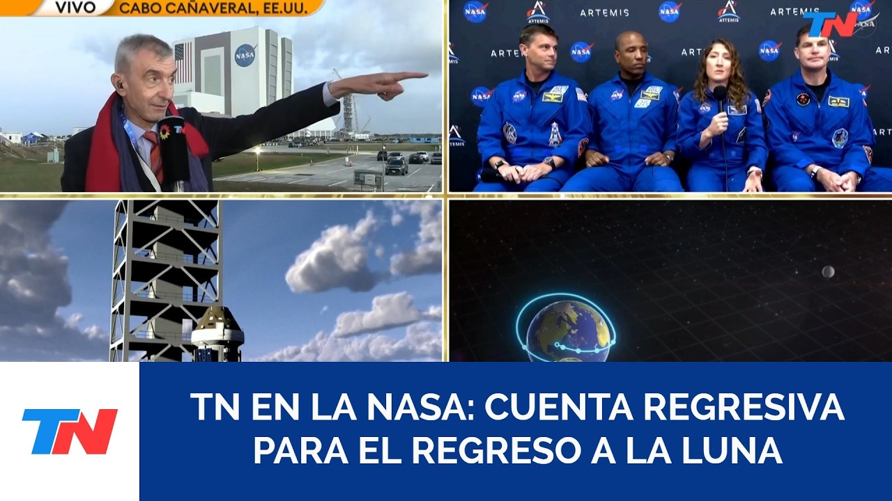 TN EN LA NASA I Nelson Castro cuenta c&oacute;mo ser&aacute; el lanzamiento de Artemis II que orbitar&aacute; la Luna
