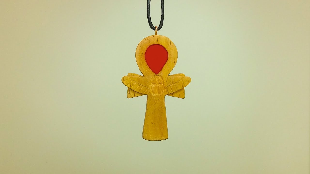 Resin art jewelry. Amazing egyptian cross of life ankh made of wood and epoxy. Diy /Epoxy resin/