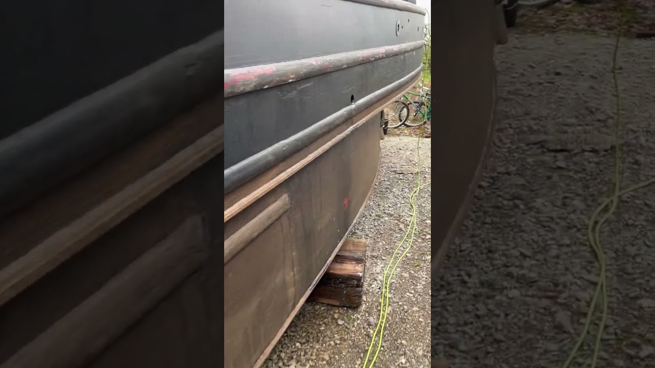 Getting boat prepped to be reblacked