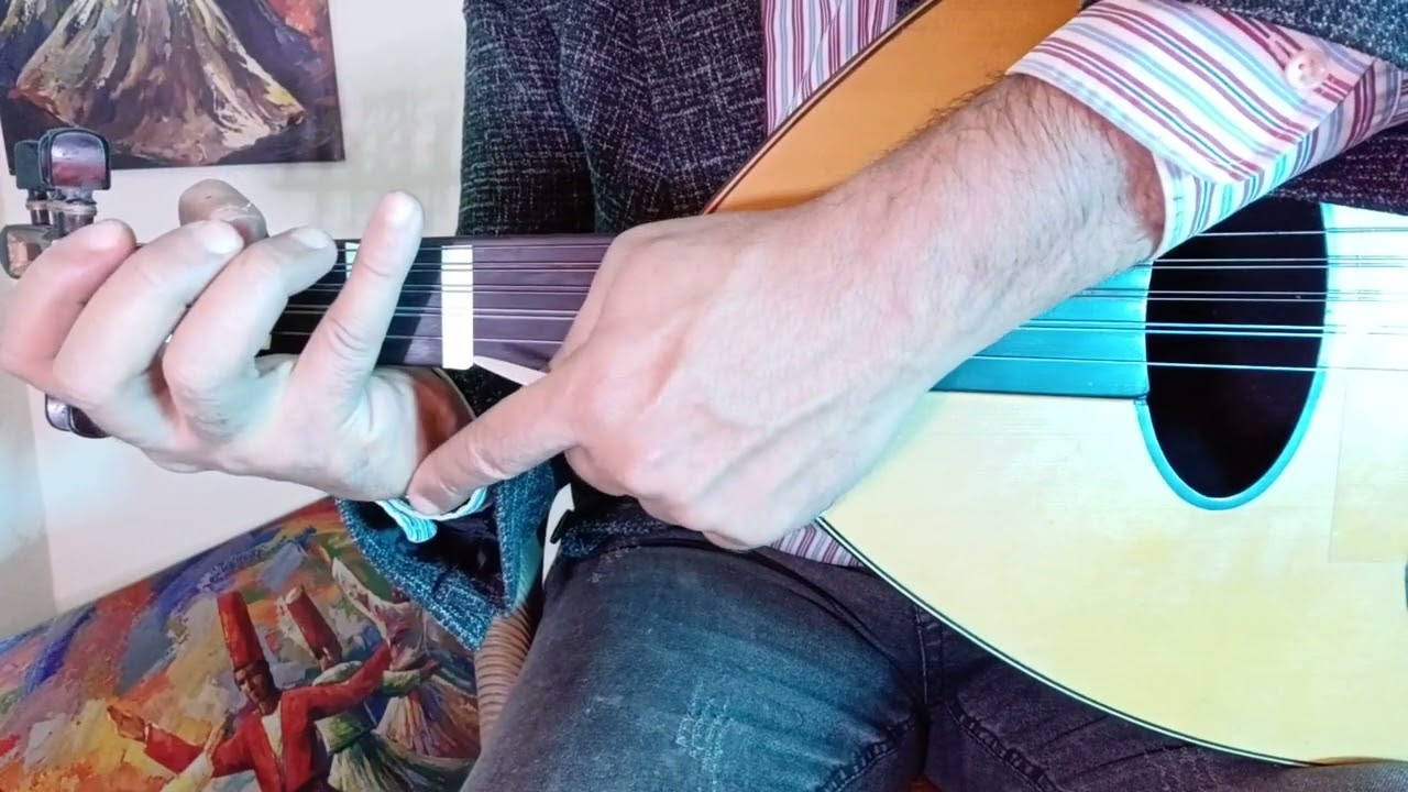 سلم لا مينور علي العود.  A Minor scale on Oud
