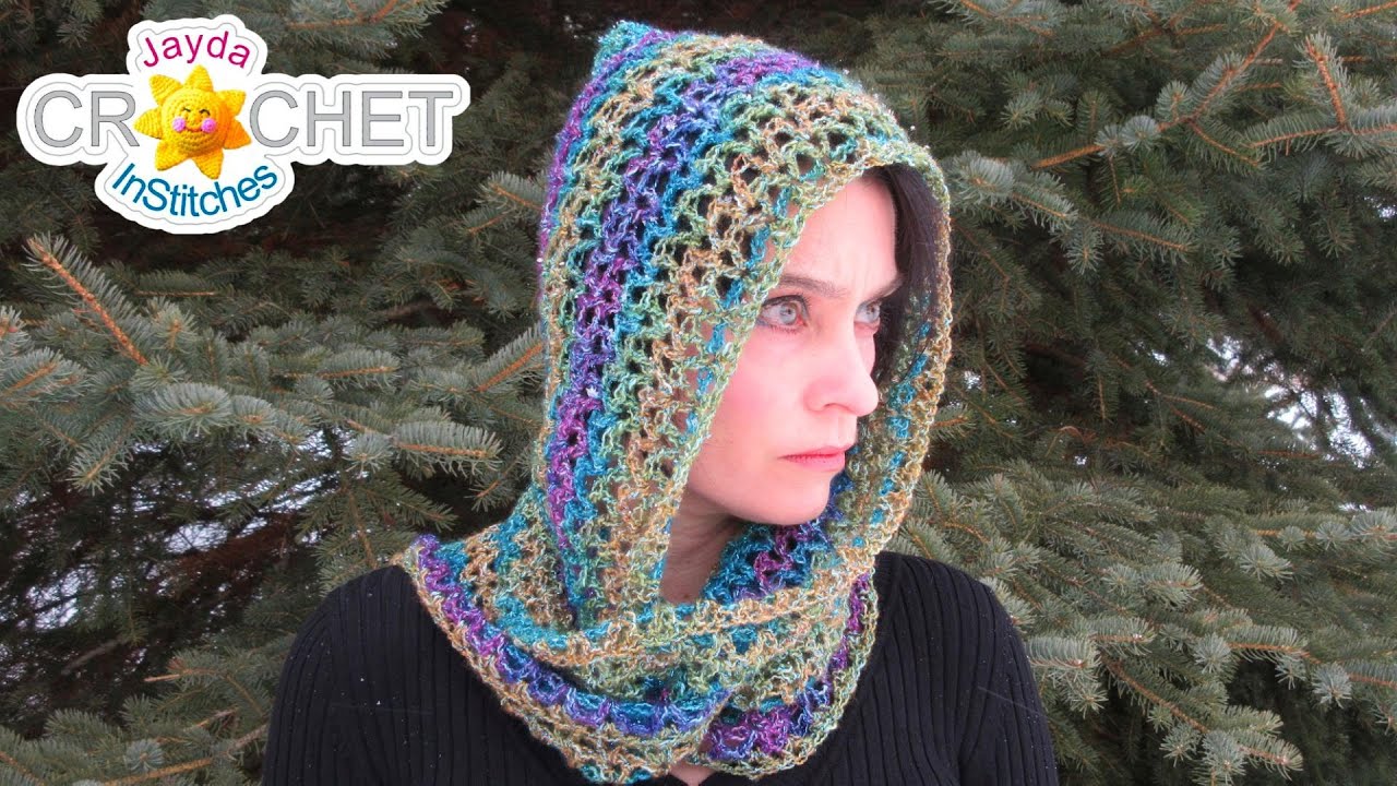 Luxe Hooded Scarf using Lion Brand Shawl in a Ball - Crochet Pattern & Tutorial
