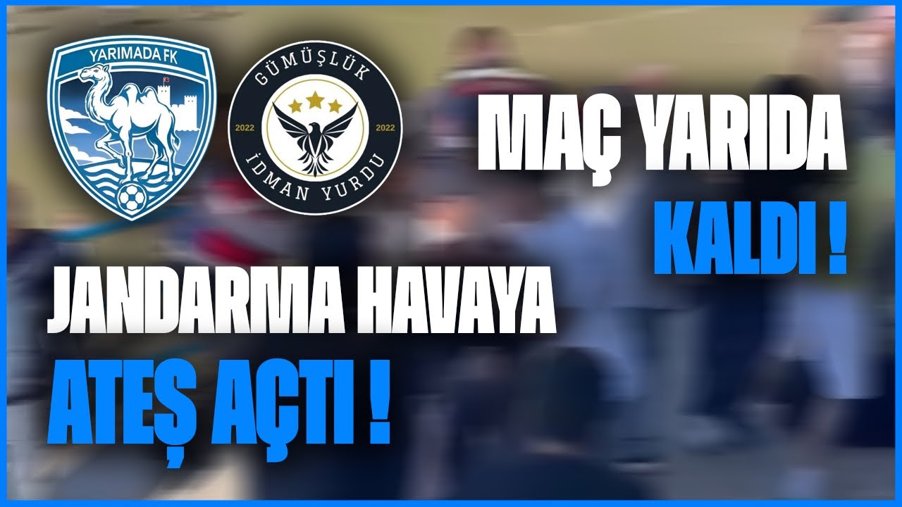 AMAT&Ouml;RDE B&Uuml;Y&Uuml;K KAVGA! JANDARMA HAVAYA ATEŞ A&Ccedil;TI! MA&Ccedil; YARIDA KALDI! G&Uuml;M&Uuml;ŞL&Uuml;K İDMANYURDU YARIMADA FK
