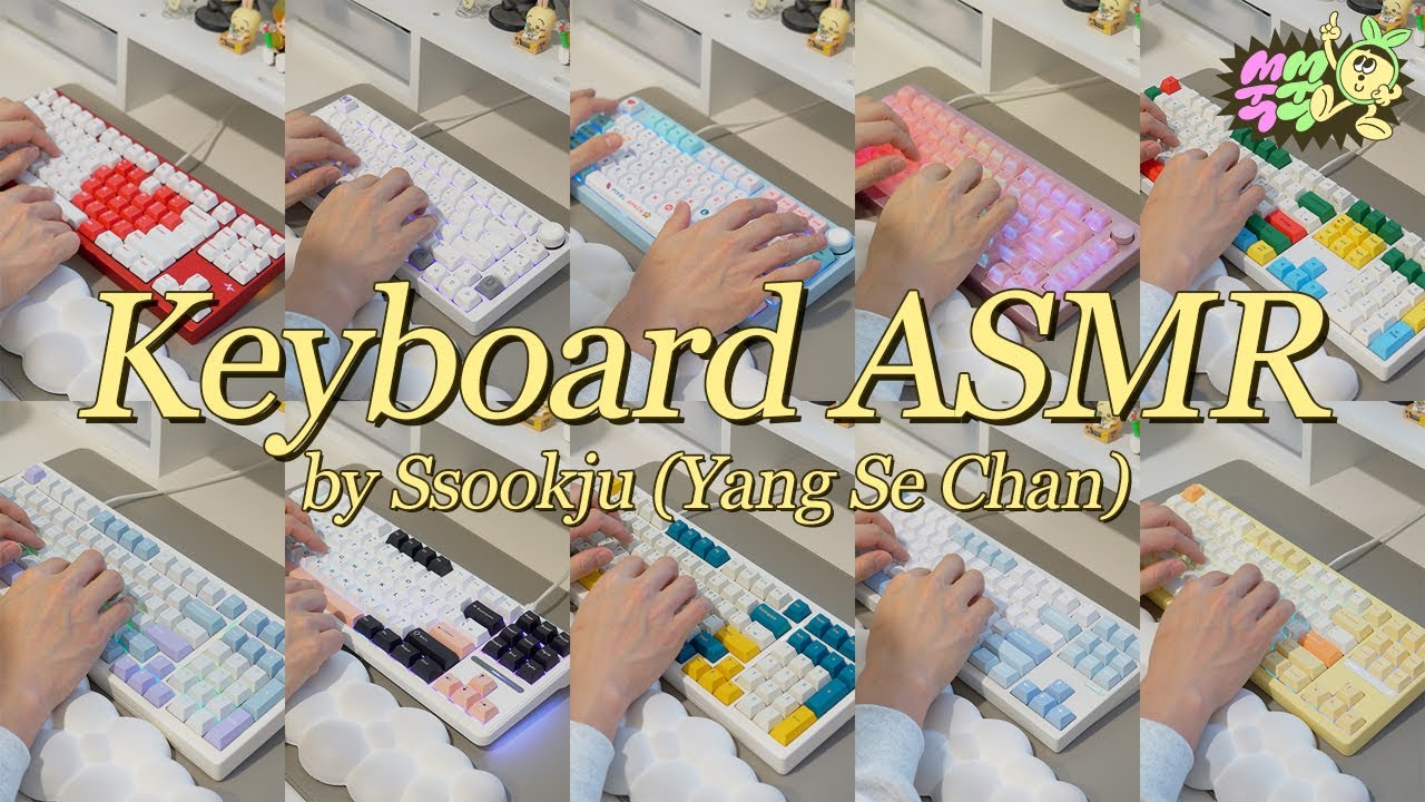 [EN/ID/ASMR] 양세찬이 직접 말아주는 키보드 10종 타이핑 소리 (ft.혼잣말) │ 10 keyboards Typing Sound by Ssookju