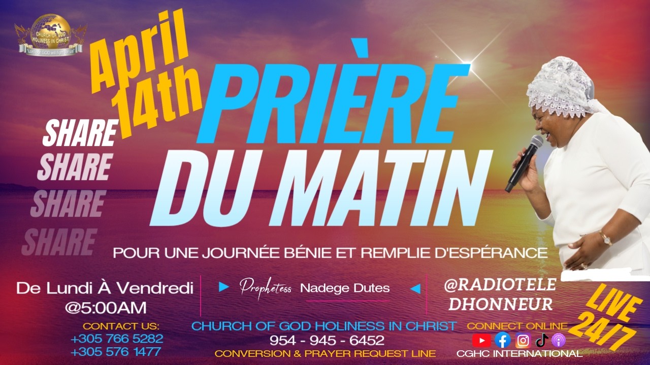 4.14.26 | PRI&Egrave;RE DU MATIN | RADIO TELE D'HONNEUR | POUR UNE JOURN&Eacute;E B&Eacute;NIE ET REMPLIE D'ESP&Eacute;RANCE