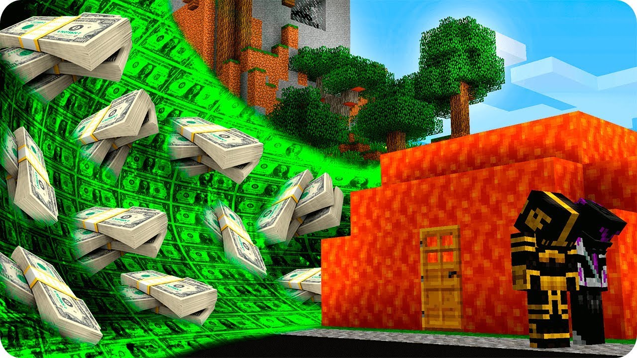 CASA DE LAVA VS TSUNAMI DE DINERO EN MINECRAFT 😱 | RETO DE LA CASA VS TSUNAMI EN MINECRAFT