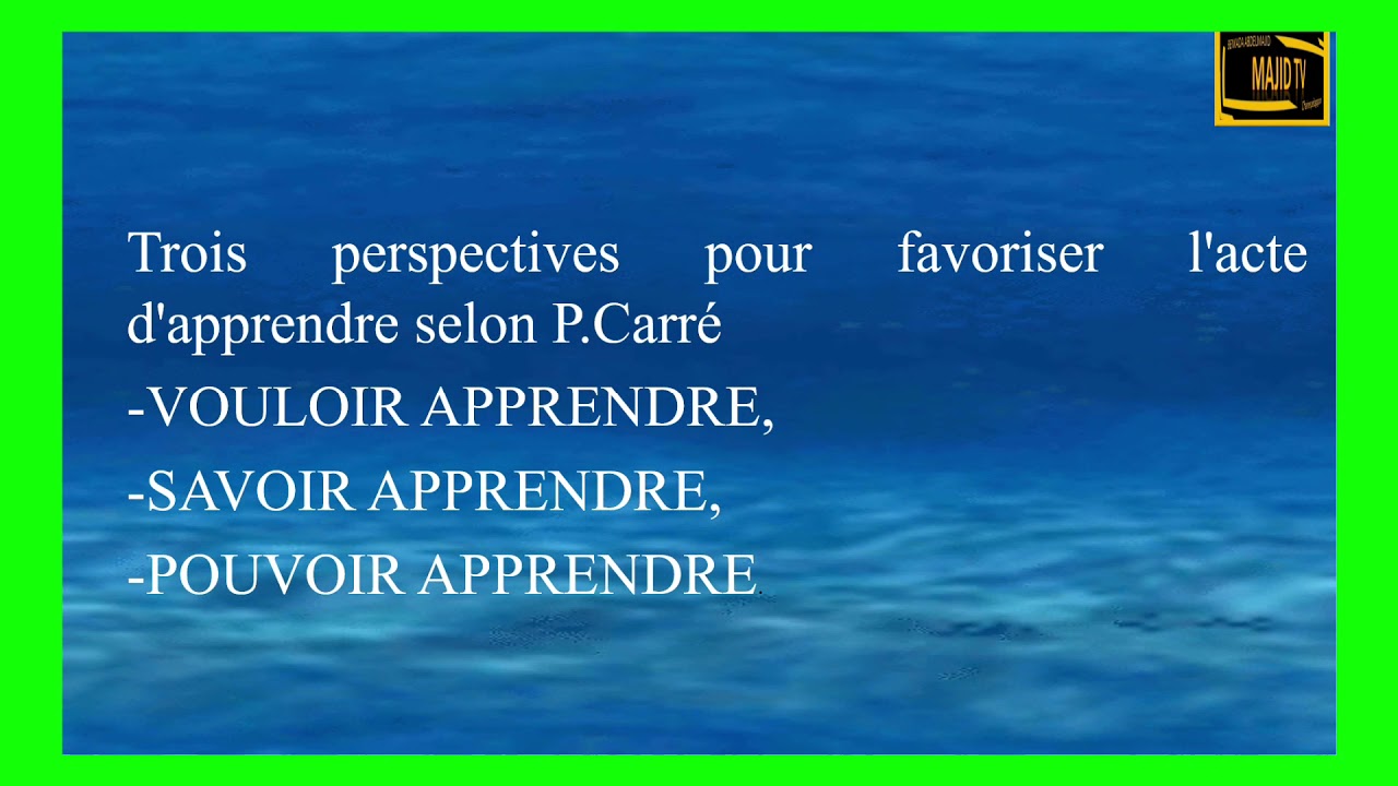 Apprenance selon P  CARRE ( Formation Vs Apprenance)