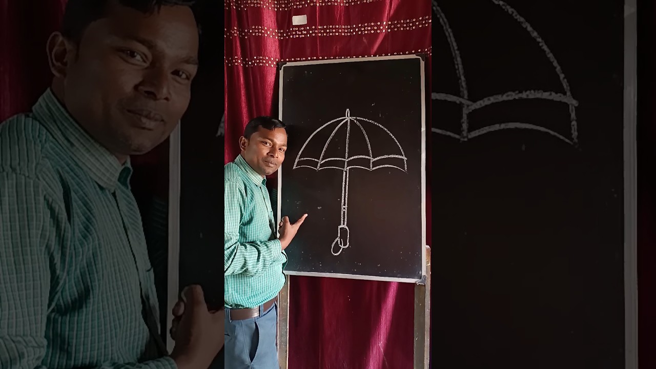 How to draw an Umbrella for kids #umbrella#shorts#viral#art#drawing#trending#youtubeshorts