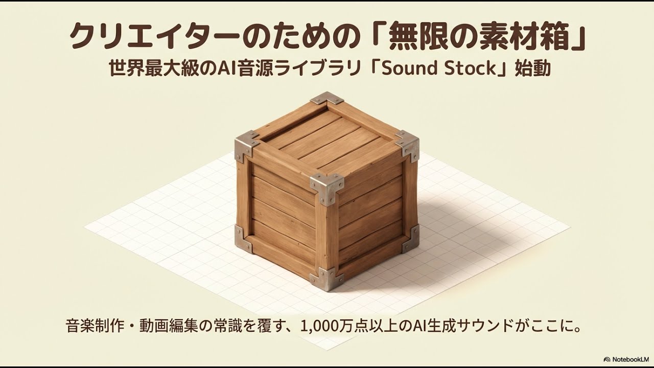世界最大級のAI音源ライブラリ「Sound Stock」が遂にローンチ！