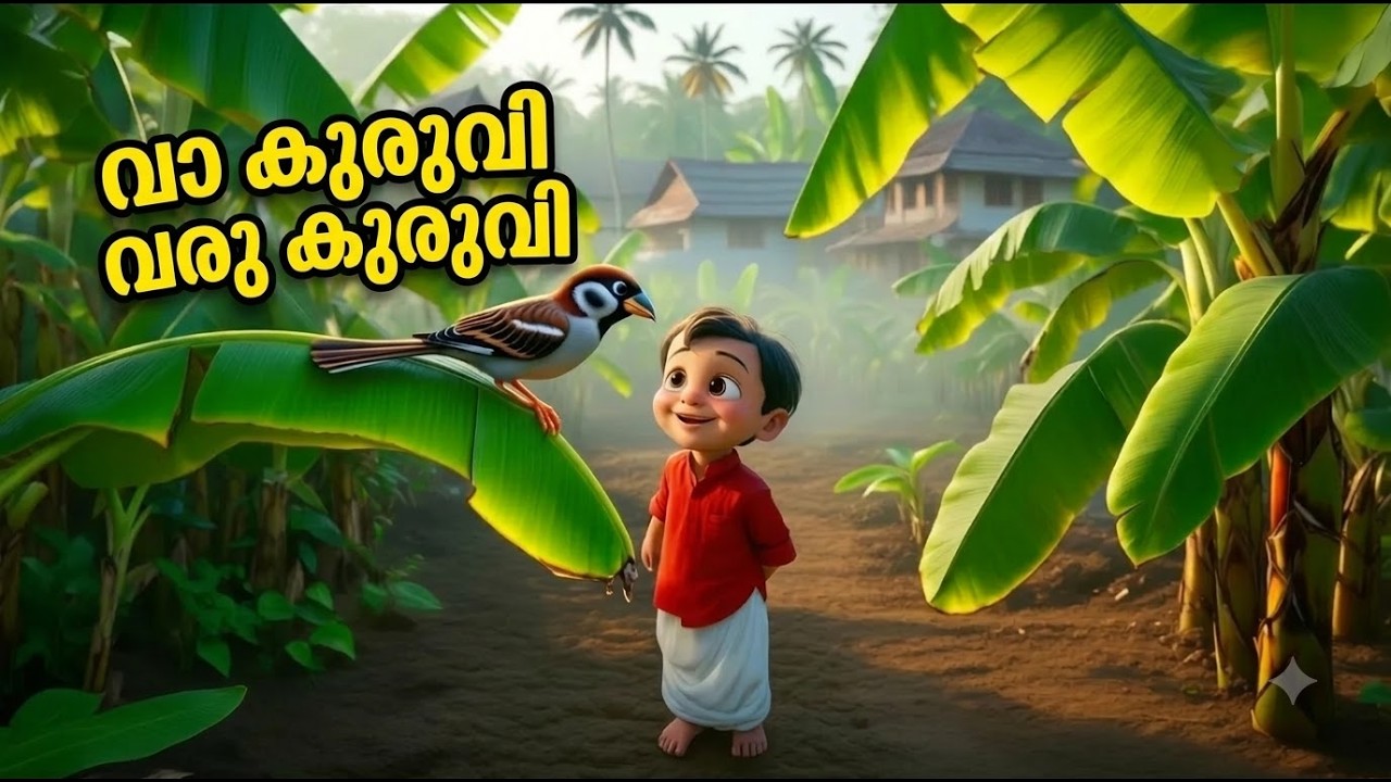 വാ കുരുവി വരൂ കുരുവി | Vaa Kuruvi Varu Kuruvi | Malayalam Rhyme for Kids