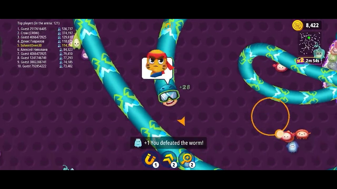 7 minutes TIMES WORM ZONE