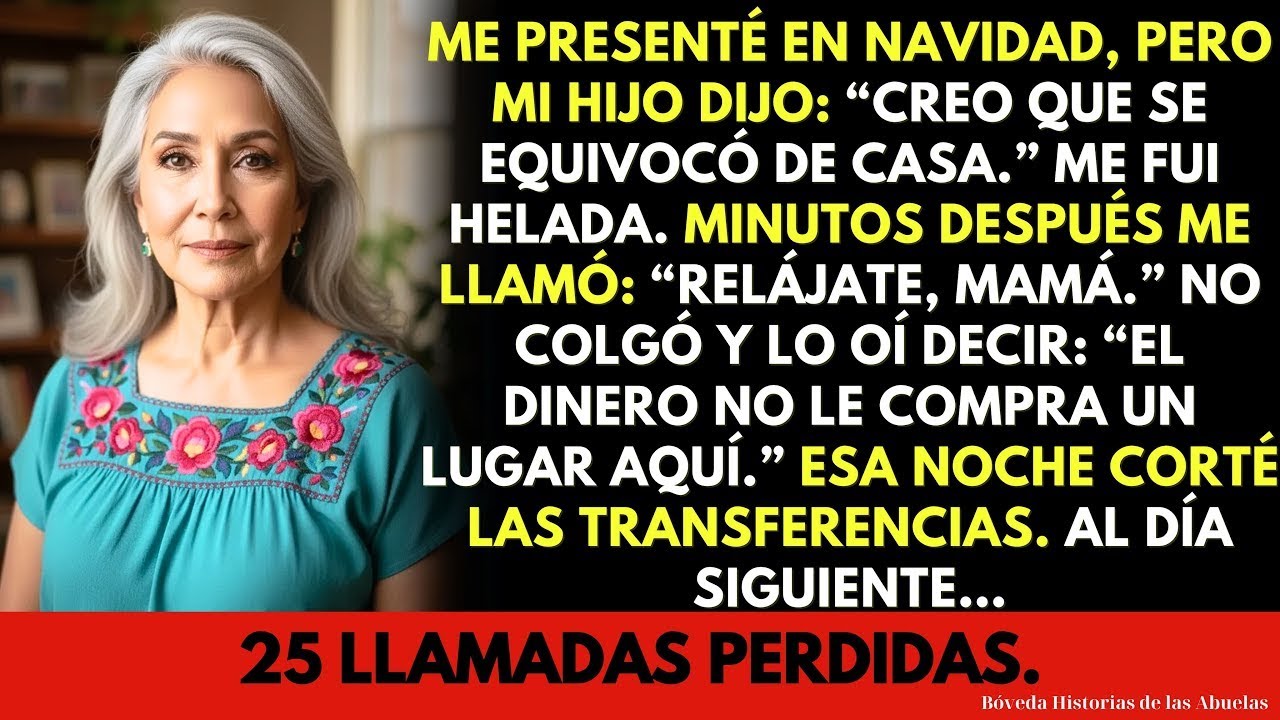 Llegué en Navidad y mi hijo dijo_ “Creo que te equivocaste de casa”. Atónita, me fui…
