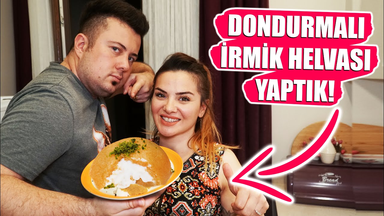 DONDURMALI İRMİK TATLISI YAPTIK! (MÜKEMMEL OLDU)