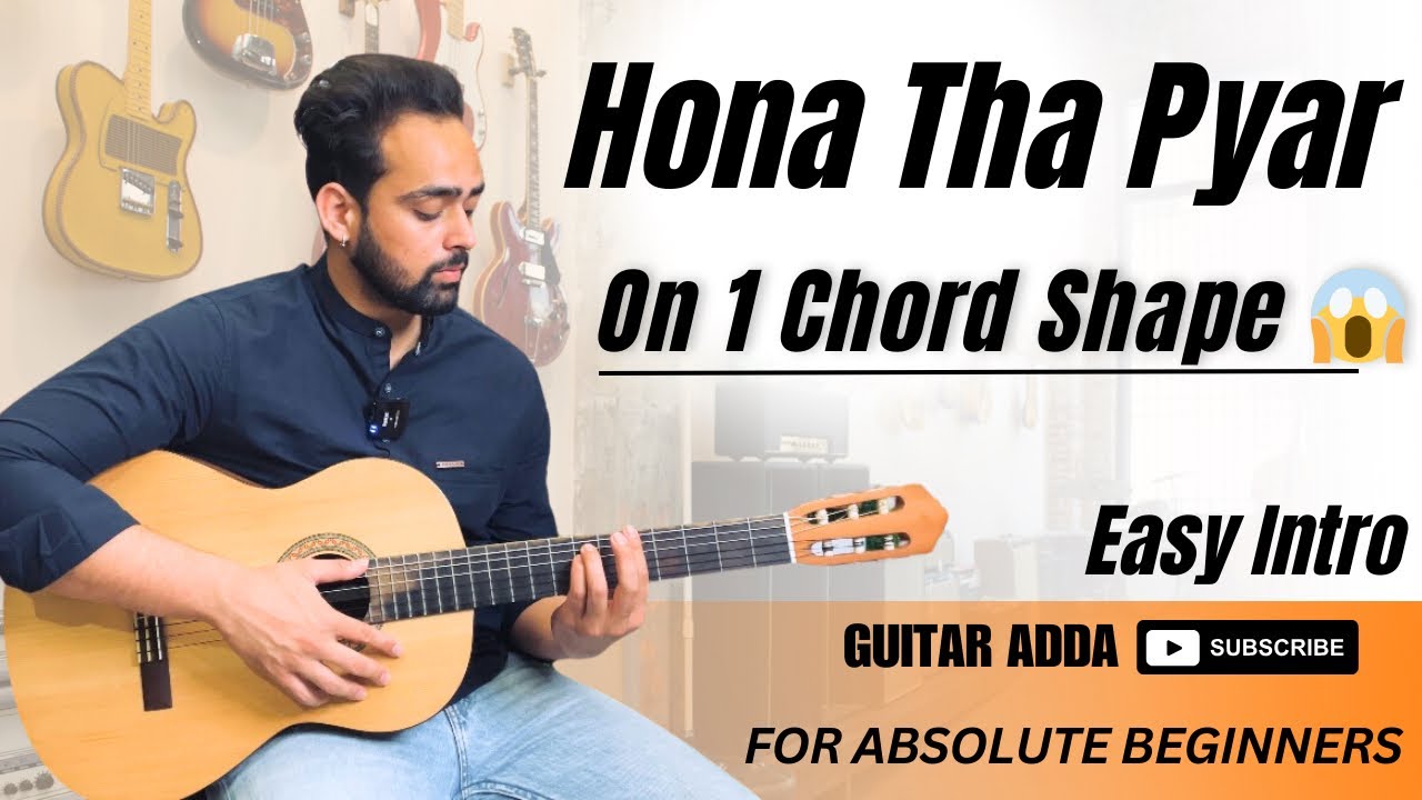 Hona Tha Pyar | Atif Aslam | Easy Chords & Strumming |  Guitar Lesson For Beginners |  @GuitarAdda