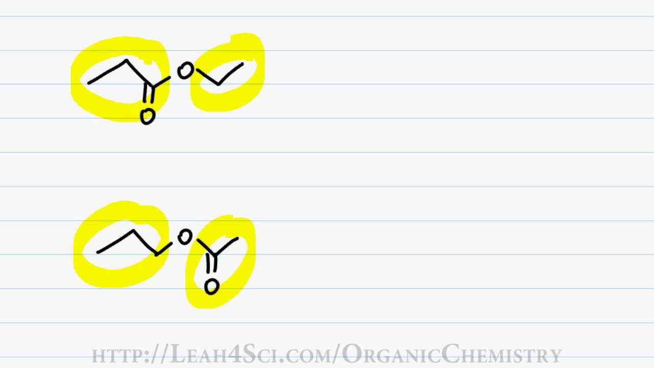 Naming Esters - Organic Chemistry IUPAC Naming by Leah4sci