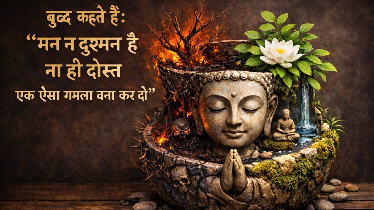 “मन ही हमारा सबसे बड़ा दोस्त और सबसे बड़ा दुश्मन है।” – बुद्धबुद्ध कहते हैं, ।