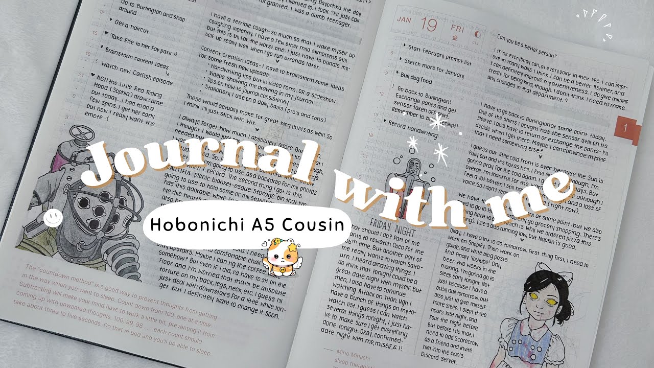 Journal and Plan With Me! :) | Hobonichi A5 Cousin | No Talking, Chill Music
