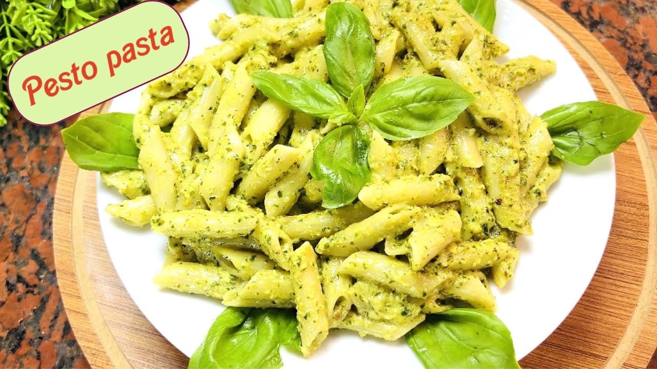 كريمي وطعمها يجنن مكرونة بصوص البيستو خطيرة pesto pasta