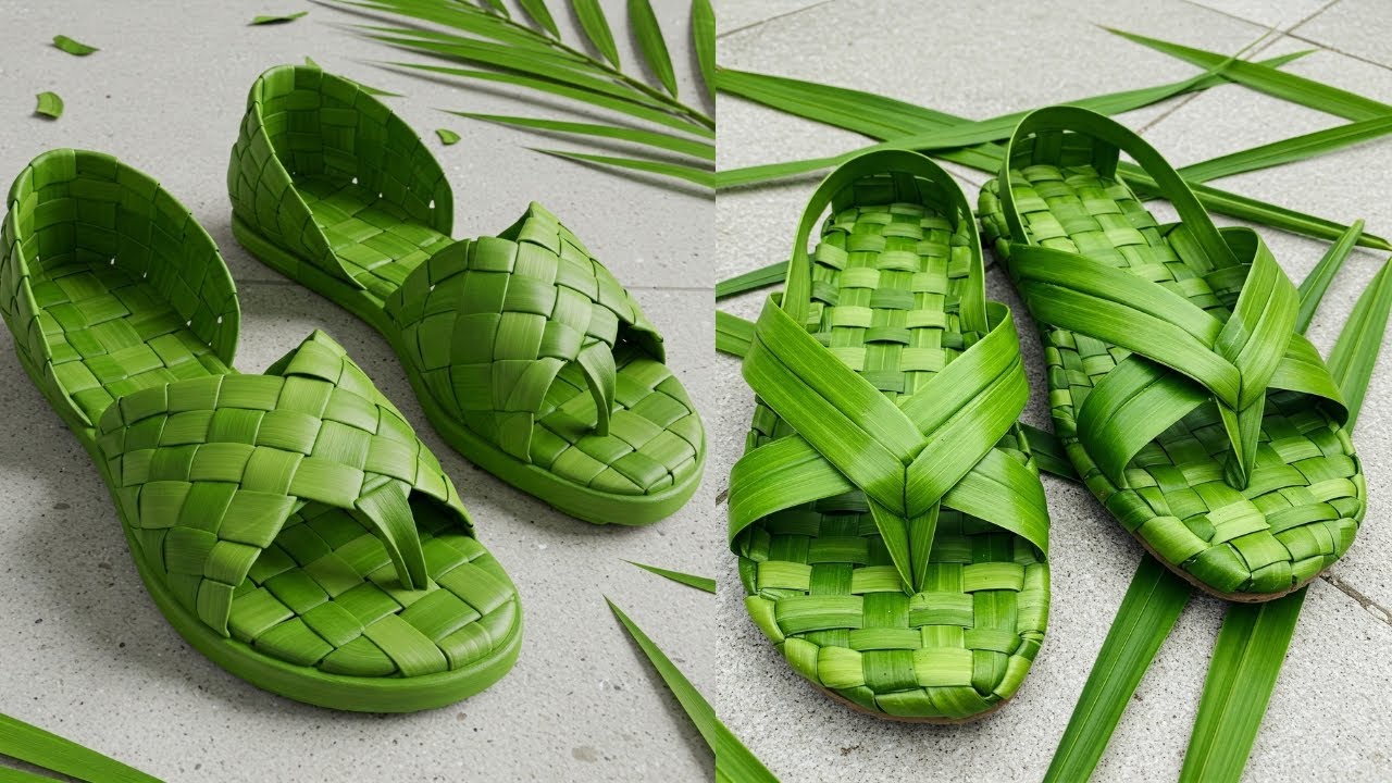 SECRET to Making Coconut Sandals from Palm Leaves - Best coconut compilation