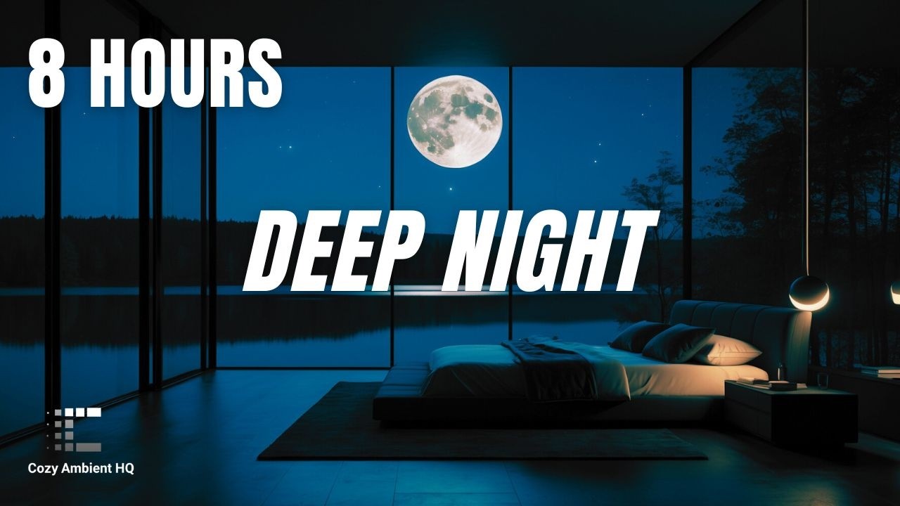 8 HOURS Night Ambient Piano 🎧 Soft Dark Piano for Relaxation & Quiet Atmosphere