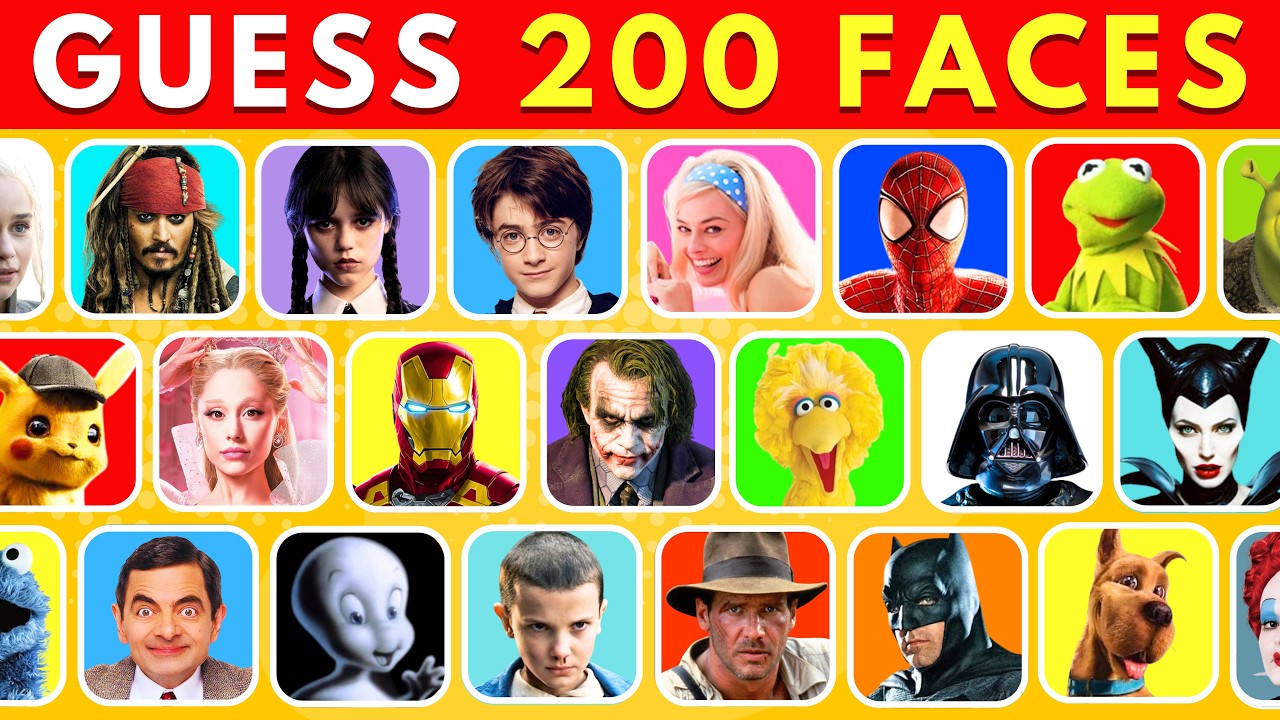 🎬 Guess 200 Movie & TV Characters! 🤯 | Ultimate Character Quiz | Can You Name Them All?