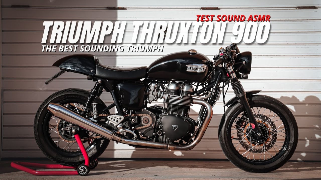 ASMR | Triumph Thruxton 900 Cafe Racer | Test Sound (Girona Cafe Racers)