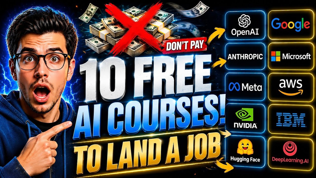 Top 10 FREE AI Courses With Certification From World Biggest AI Companies