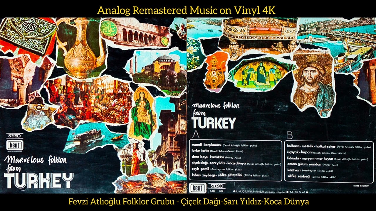 Fevzi Atlıoğlu Folklor Grubu - Çiçek Dağı-Sarı Yıldız-Koca Dünya (Original LP Song Analog 1976) 4K