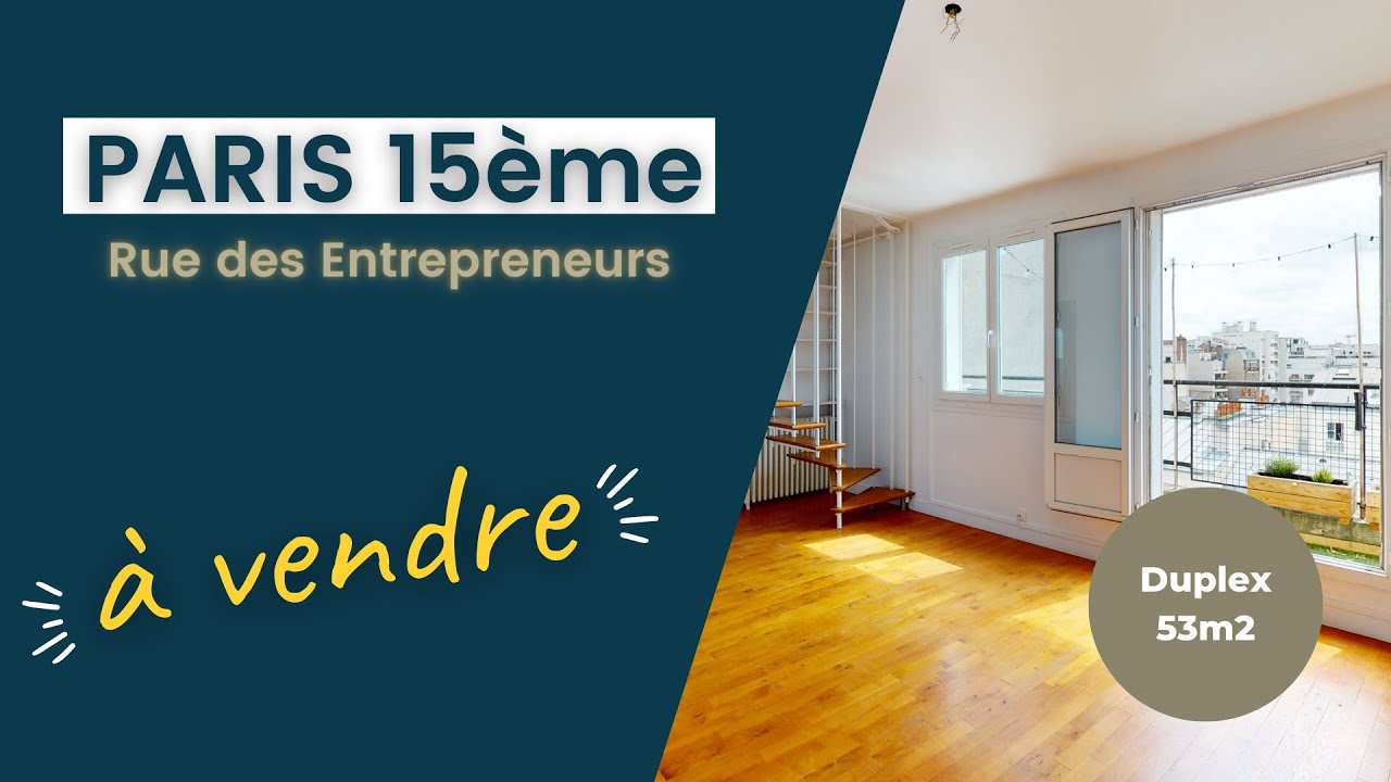 Appartement 2 pièces de 53m2 avec balcons ☀️ - Rue des Entrepreneurs - Paris 15ème