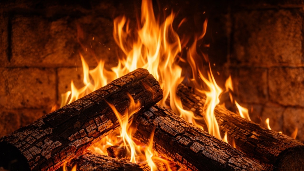 A Cozy Fireplace to Fall Asleep To 🔥 Warm Crackling Night Ambience (Live)