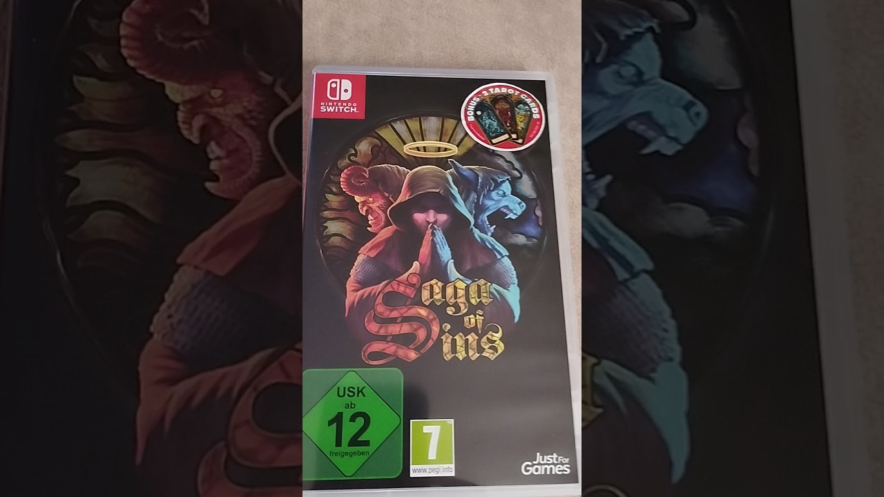 Unboxing Saga of Sins switch #unboxingvideo #switchgames #sagaofsins #justforgames