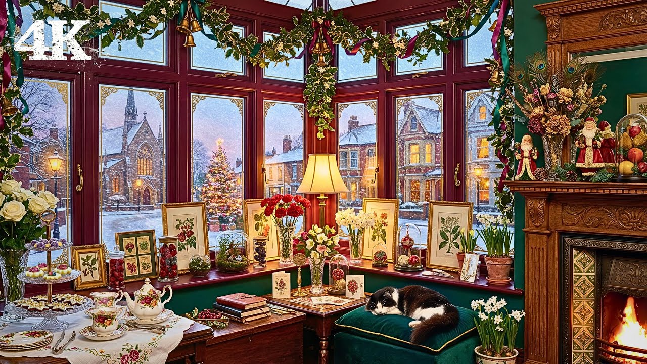 Warm & Lovely New Year Window | Start Fresh Without Trying with Fire, Chimes & Snow