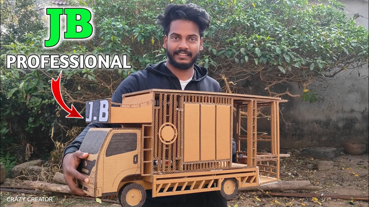 JB PROFESSIONAL 🔥JB DJ କେମିତି କରିବା CARDBOARD ରେ part-2 || How to make jb dj with cardboard 💯#minidj
