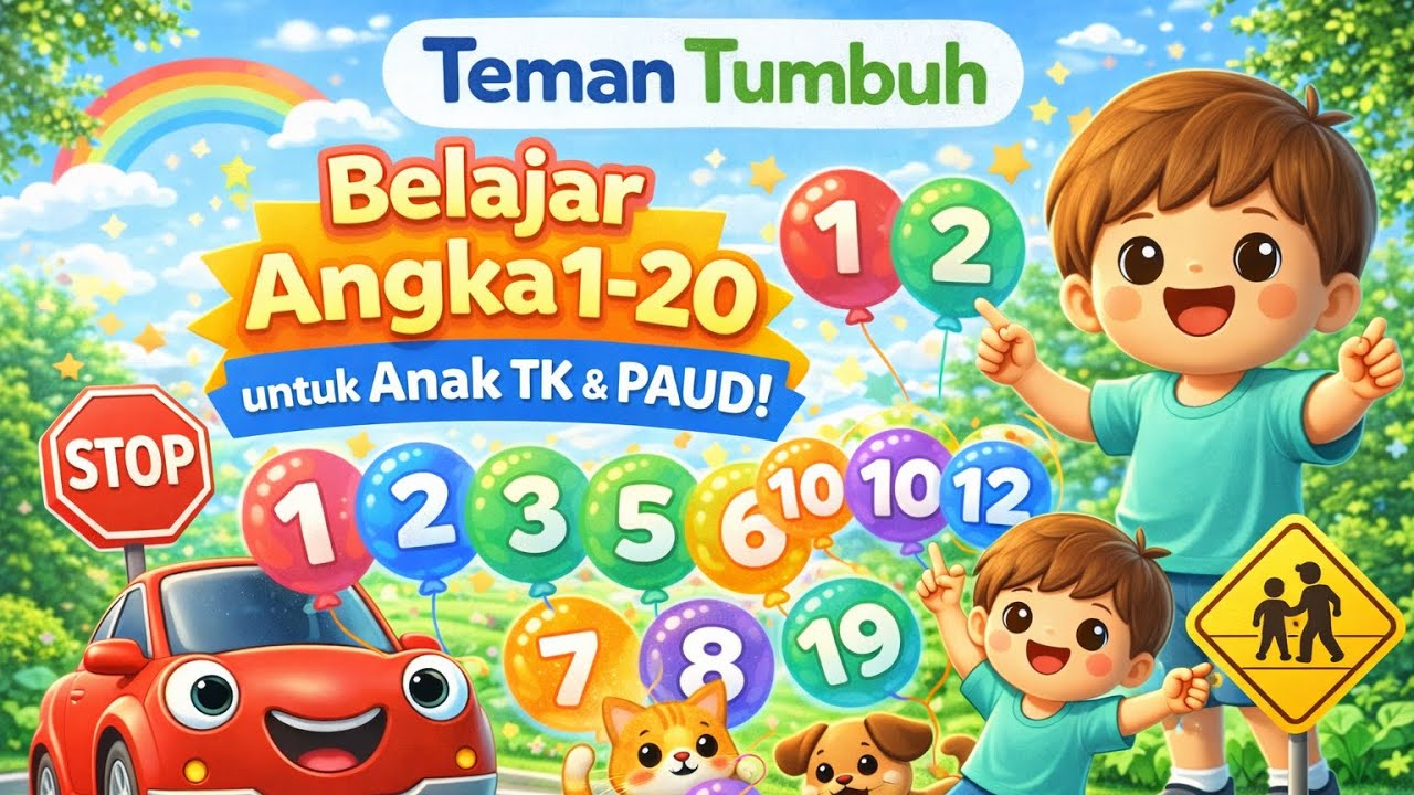 Anak Pintar  Belajar Angka 1-20 | Cara Mudah dan Seru!