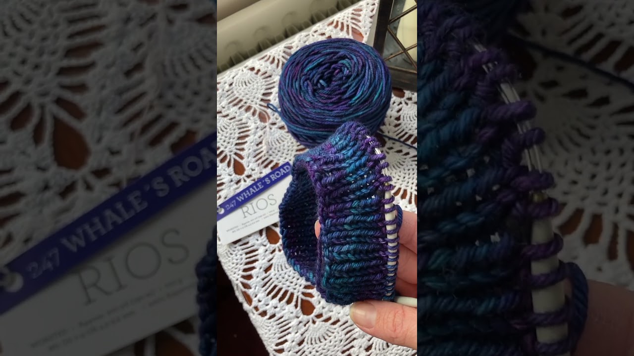 New cast on with Malabrigo’s Whale’s Road colourway 