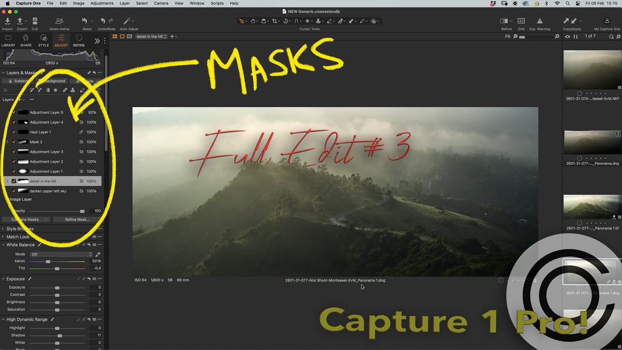 Using Mask in Capture One - A Full edit demonstrating mask usage
