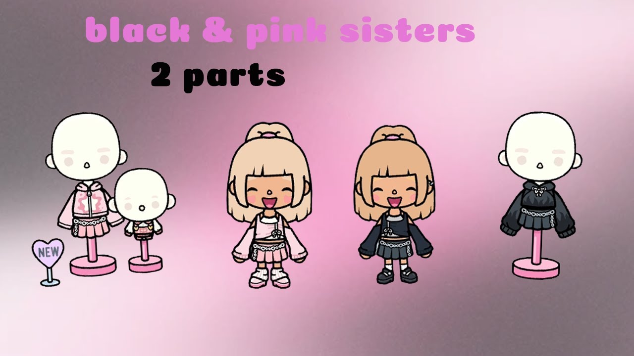 TOCA LIFE WORLD PINK & BLACK COLORS 💖 | toca boca