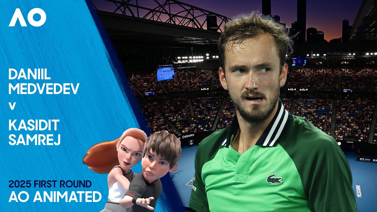 LIVE | Kasidit Samrej v Daniil Medvedev | AO Animated | Australian Open 2025