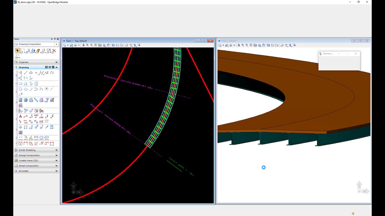 Steel Bridge in OpenBridge Modeler
