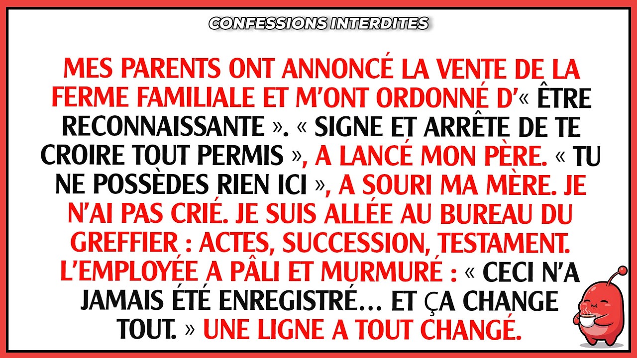 Mes parents ont vendu notre ferme familiale dans mon dos — puis le greffier du comté a retrouvé ...