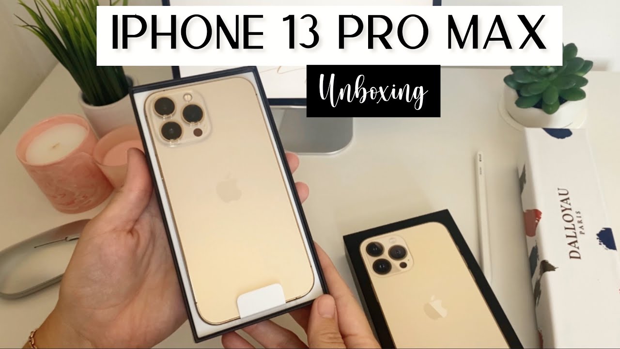 UnBoxing IPhone 13 Pro Max Gold / Or ✨ + Accessoires et Comparatif 📲