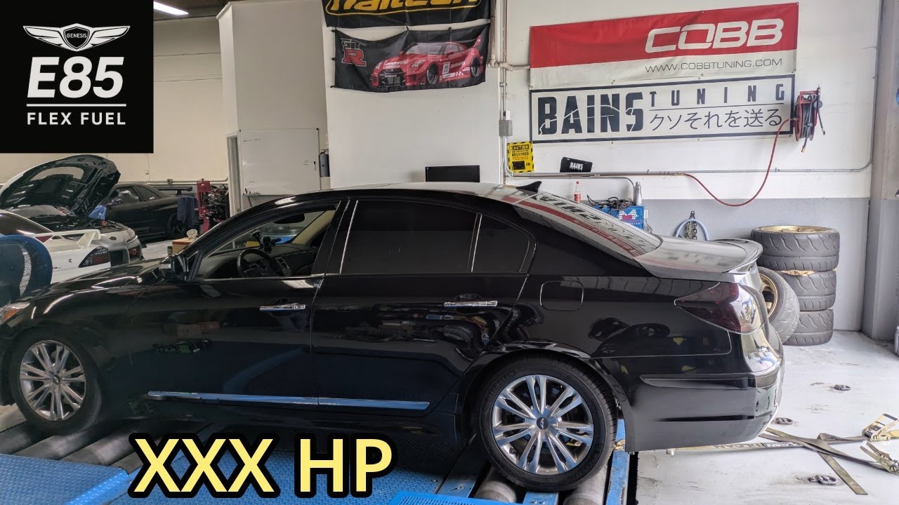 2012 E85 Hyundai Genesis R-Spec Sedan on the Dyno - Fastest Genny sedan in CA? #hyundai #drive