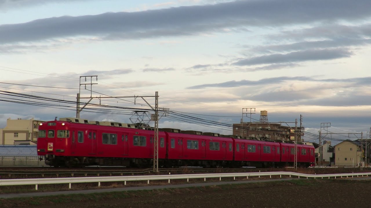 名鉄6000系 6007F (知多市制施行50周年記念板掲出編成 普通岩倉行き) 宇頭付近にて