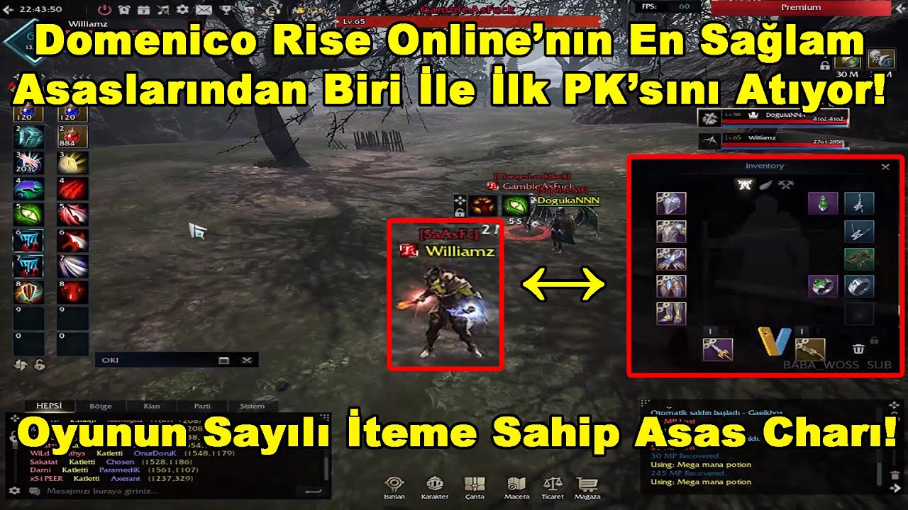 DomenicoWacco - Rise Online'nın En İyi Asas Charlarından Birine Girip PK Atıyor! | Rise Online