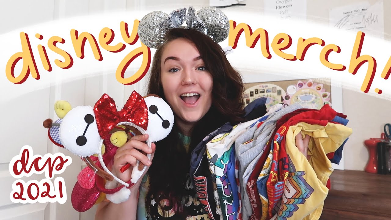 my disney merch collection: minnie ears, disney shirts, bags + more! // DISNEY COLLEGE PROGRAM 2021