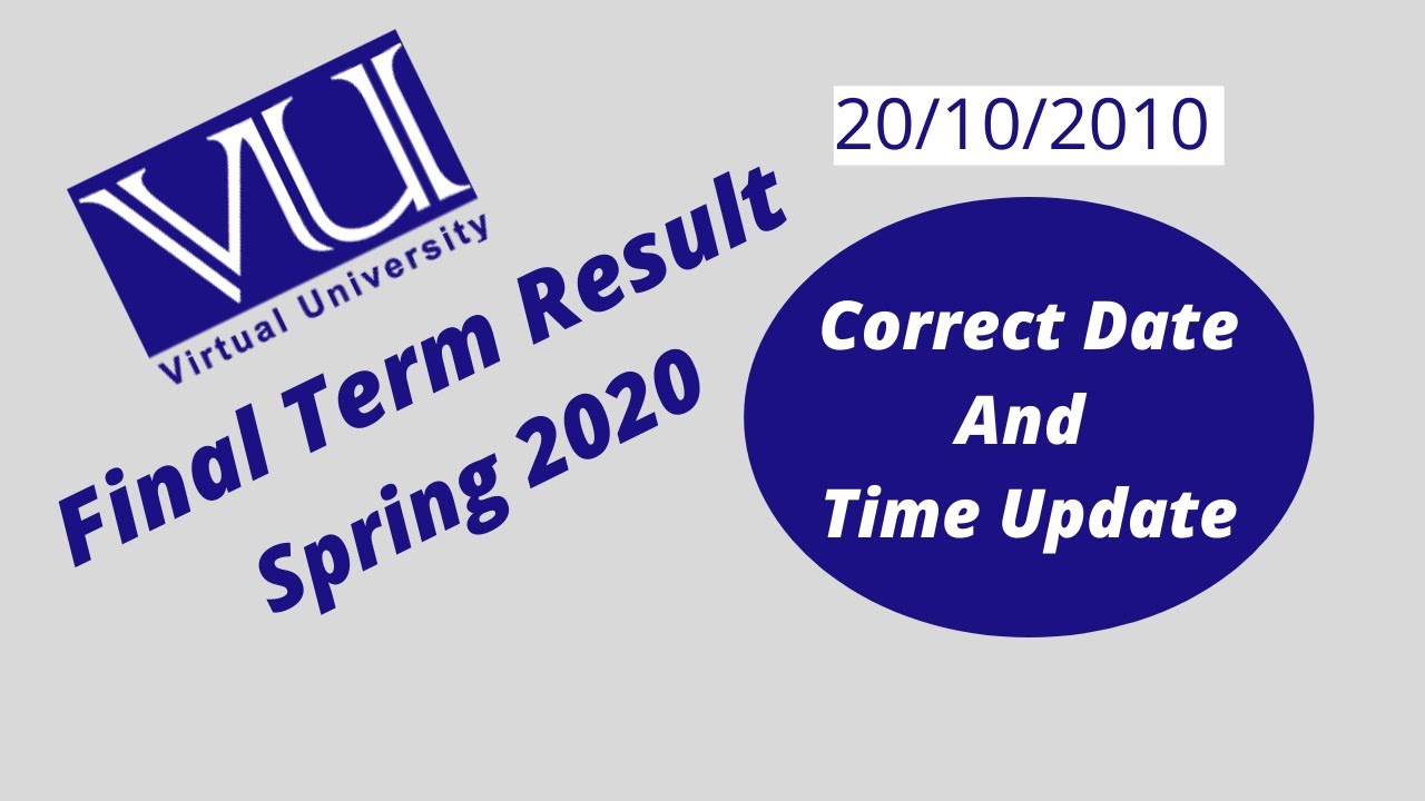 VU Final Term Result Spring 2020 || Vu result 2020