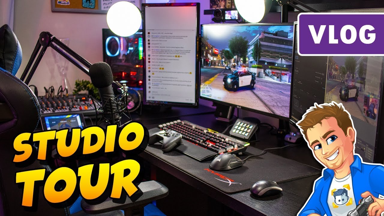 Vlog #1 - My Awesome Gaming & YouTube Setup | 2018 Studio Room Tour