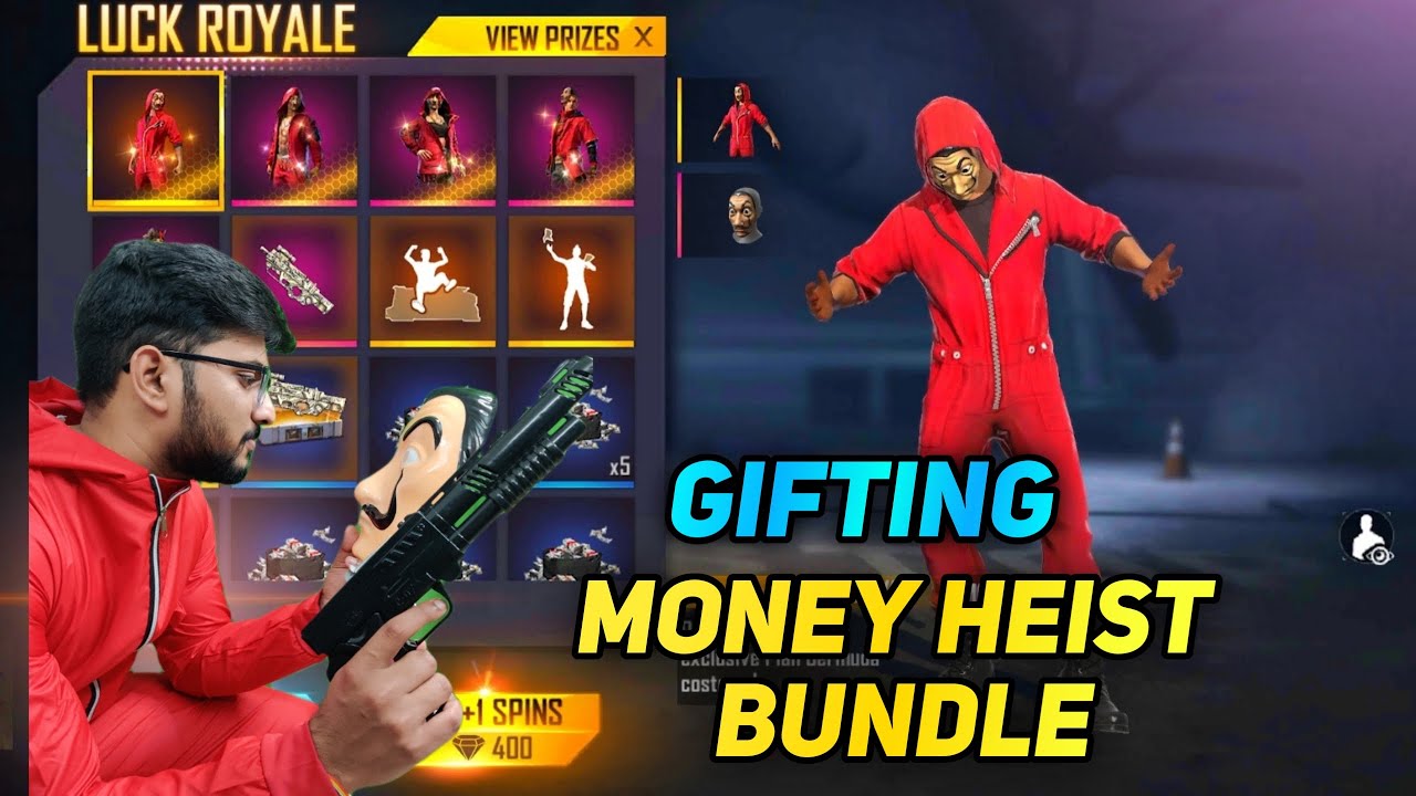 Gifting Money Heist Bundle To Our Subscriber - Heist Royale Event -Free Fire Telugu - MBG ARMY
