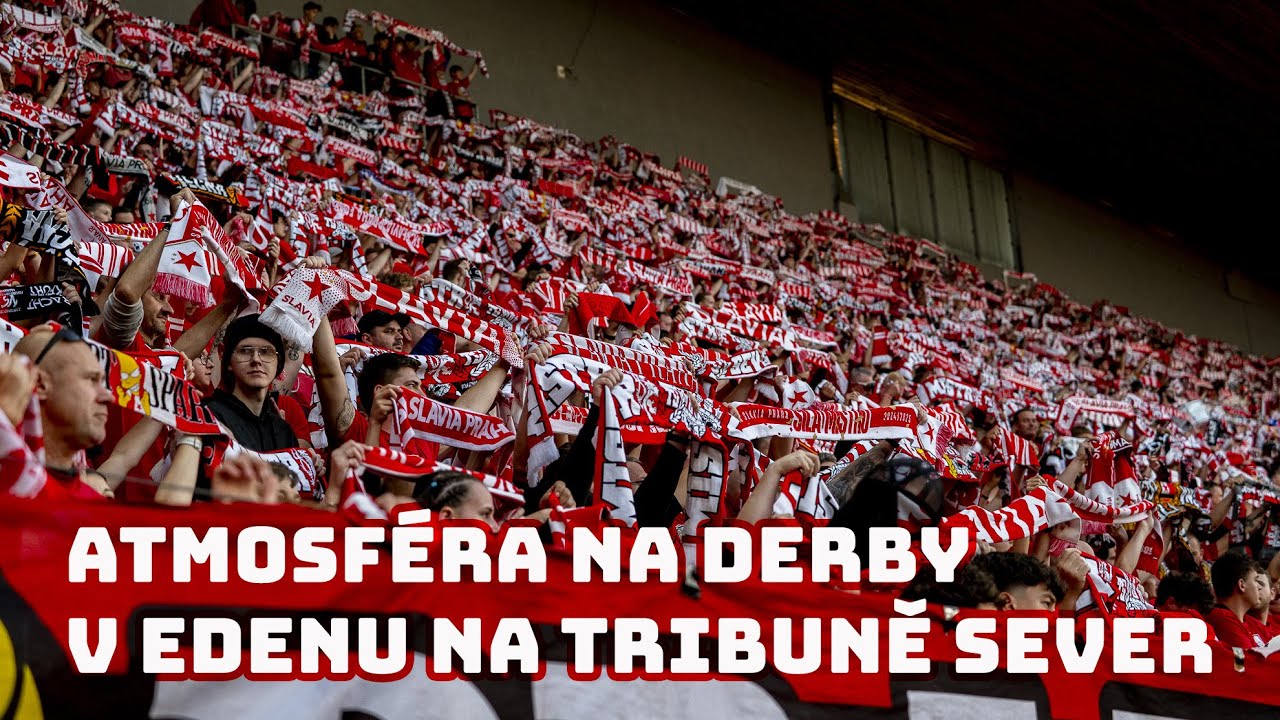 Atmosféra na derby Slavia vs. Sparta v Edenu na Tribuně Sever
