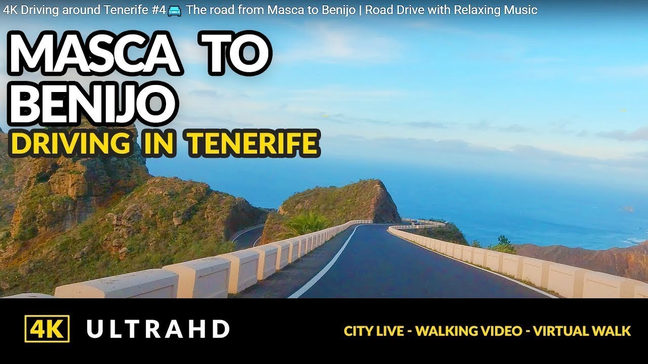 4K Driving in Tenerife -   Masca to Benijo - Scenic road from