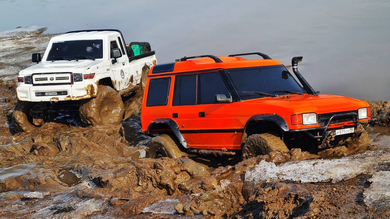 Почти НАРАВНЕ. Легендарный Крузак 70 и LR Discovery на бездорожье ... RC OFFroad 4x4